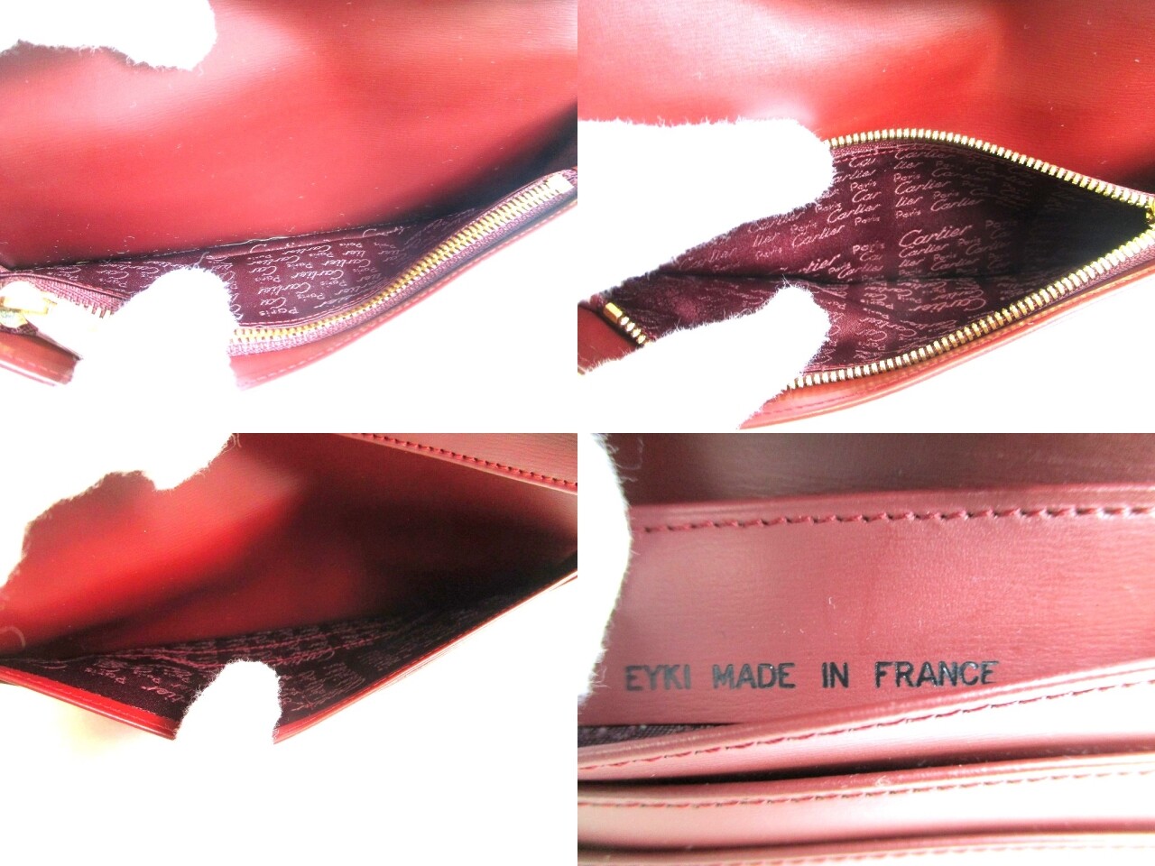 Auth Cartier Pasha de Cartier Bordeaux Leather Long Flap Wallet Purse #9424 image 9