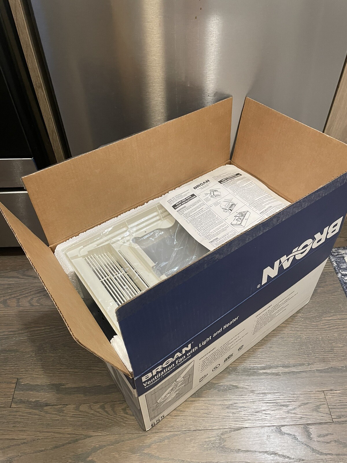 Broan 655 Bathroom Ventilation Fan With Light And Heater 70 CFM NEW In Box  | eBay