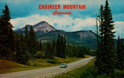 Postcard Engineer Mountain Landmark between Durango & Silverton Colorado CO
