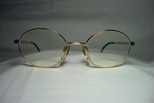 Les Copains eyeglasses 18 kt gold plated round oval frames women's super vintage