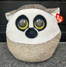 Ty Squish A Boo Linus The Lemur Round Stuffed Animal Plush