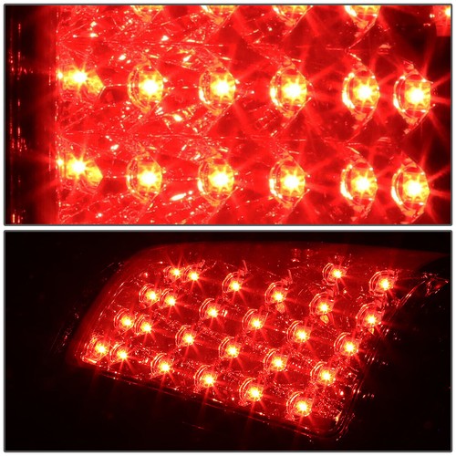 FOR 99-02 CHEVY SILVERADO BLACK CRYSTAL HEADLIGHT+CHROME SMOKED LED TAIL LAMP - Picture 6 of 10