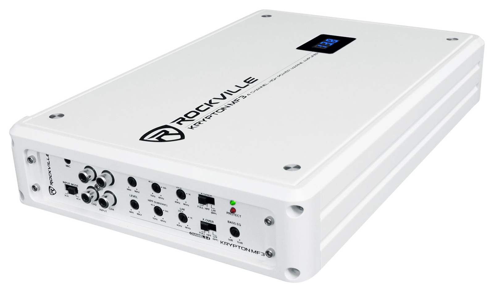 Rockville KRYPTON MF3 1600 Вт Пиковый 4-канальный Белый Морской лодочный усилитель Комплект усилителей