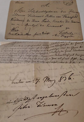Bergbaupionier Peter Tunner: Privater Brief Berlin 1836 nach Feistritz - Bild 1 von 4