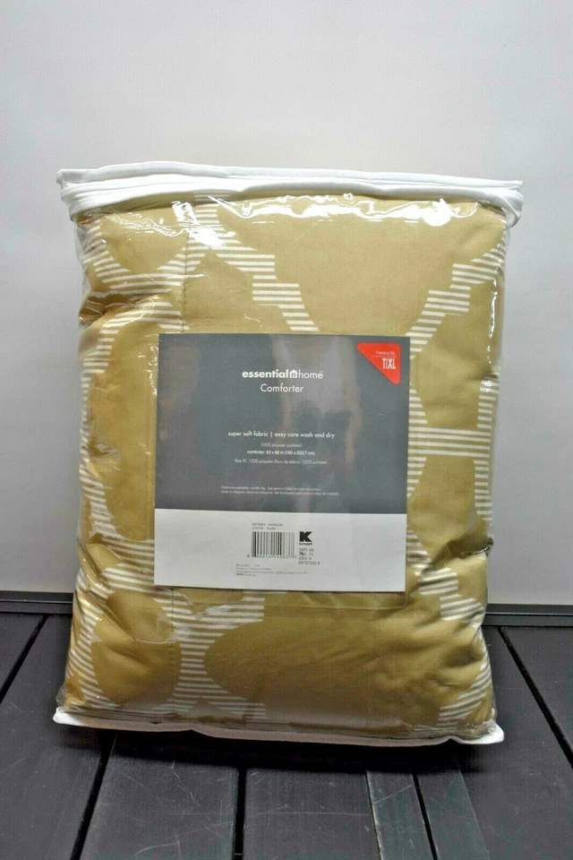  Edredón Essential Home 63" x 92" Twin - Taupe Foto 2 de 3