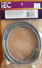 3' RJ45 4pr Cat 5e UTP Cable With Molded Snag Free Strain Relief Gray
