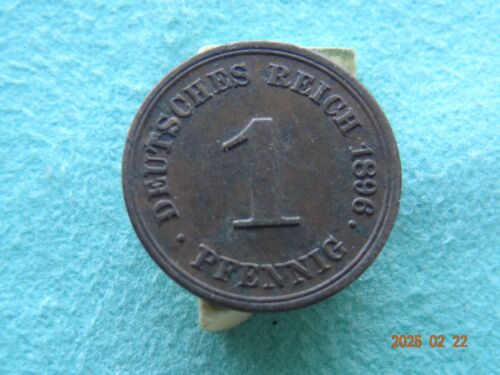 1896 G ONE PFENNIG GERMAN EMPIRE