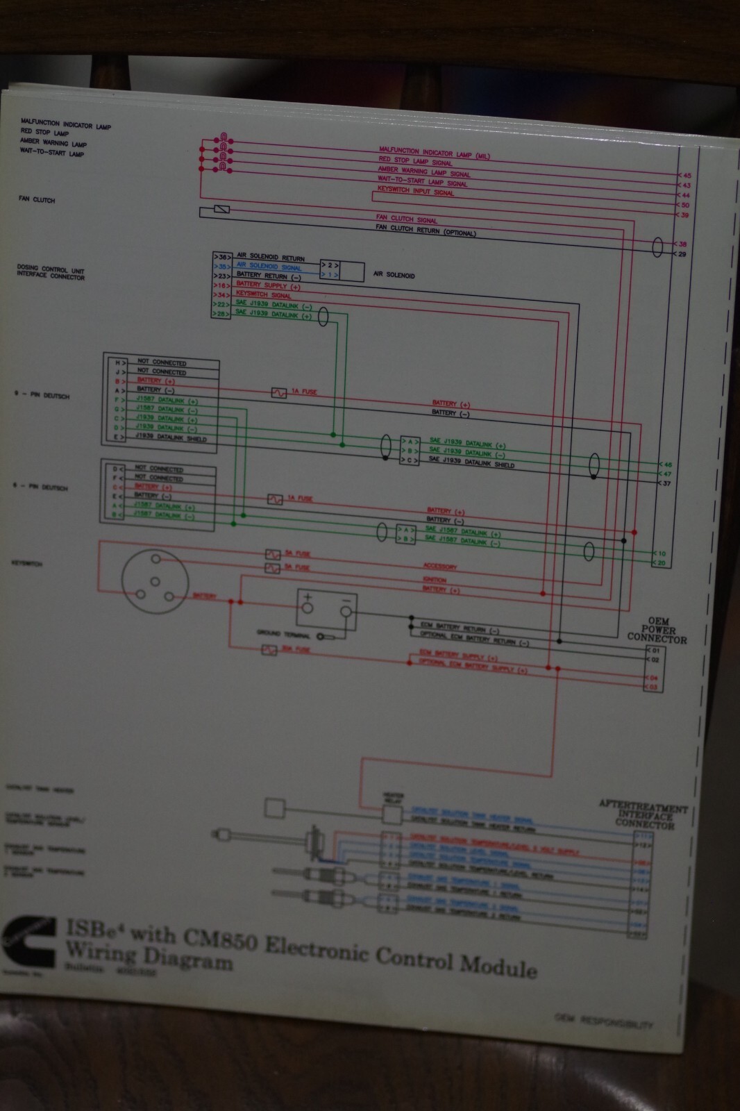 Cm850 Contol Module Cummins ISBe4 with CM850 Electronic Control Module Wiring Diagram ...