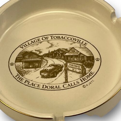Village of Tobaccoville Doral Ceramic Cigarette Ashtray - Picture 2 of 7