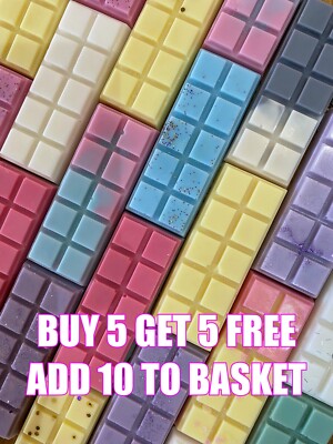 Wax Melts hausgemachte stark duftende Soja Snap Bars Designer Duft KAUFEN SIE 5 ERHALTEN SIE 10!