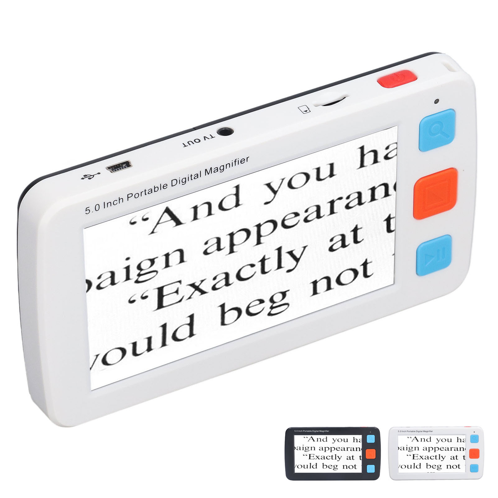 5.0in Electronic Digital Magnifier Portable Reading Aid 4X‑32X Zoom 17 ...
