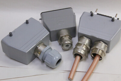 Epic & Harting Industrial Power Plug Housings w/Assorted Connectors - USED