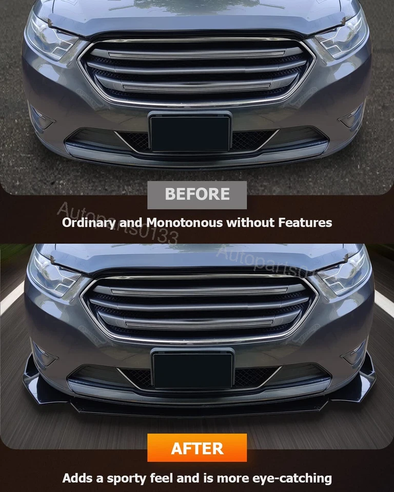 For Volkswagen Polo Front Bumper Lip Splitter Side Skirts Rear Lip Gloss Black Foto 2 de 4