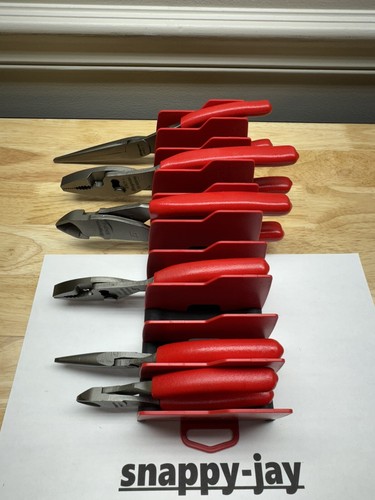 Snap-on Tools USA NEW 6pc RED Essential Pliers Set With Organizer - PL600ES1RK - Picture 4 of 12