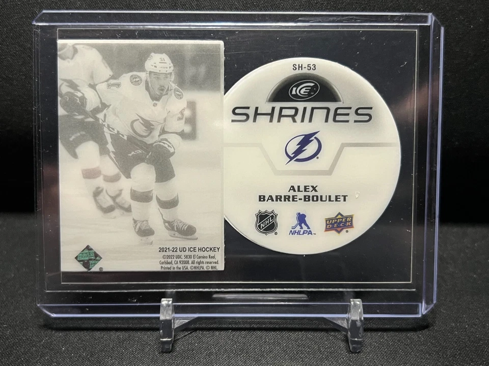 Alex Barre-Boulet 2021-22 Upper Deck Ice Shrines Rookie RC #SH-53 Lightning - Image 2 of 2
