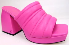 Circus by Sam Edelman Marlie Chunky Mule Pink Square Toe Heels Womens Size 7.0 M
