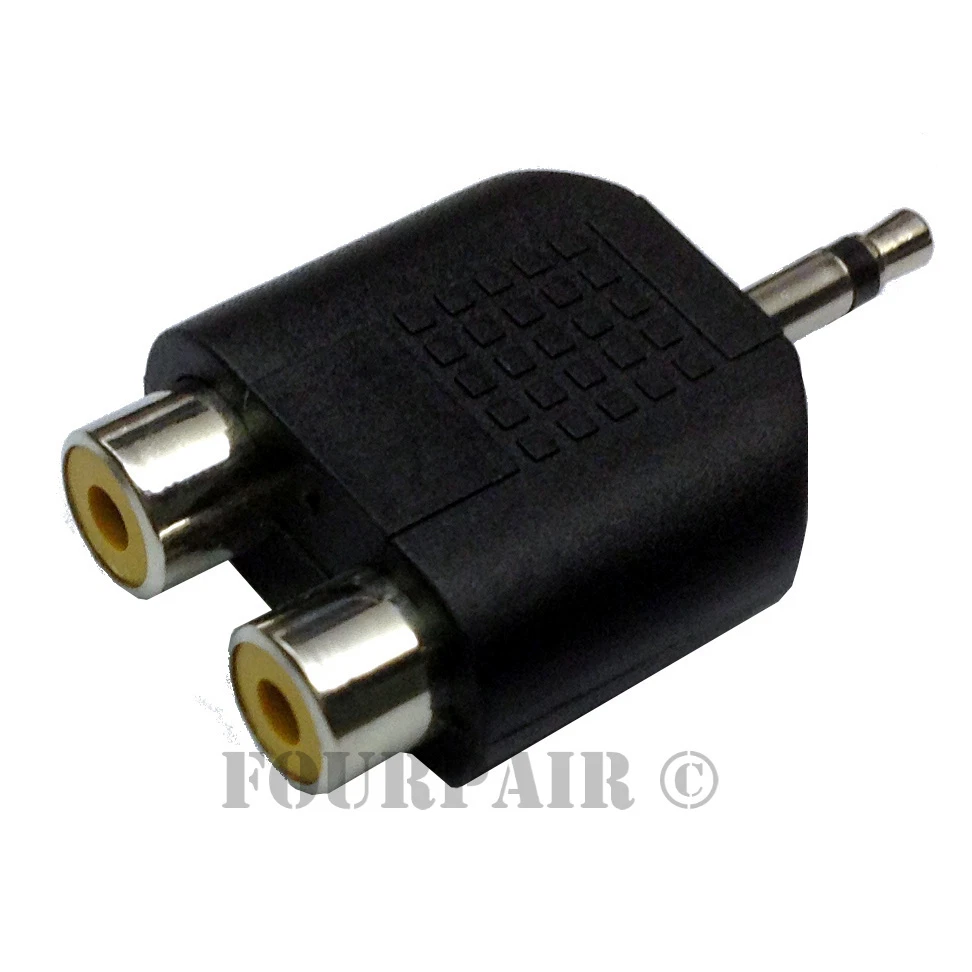 AXFEE 6 STKS RCA naar Speaker Draad Adapter, RCA-Male naar AV 2 Schroef Vrouwelijke Adapter, Phono Jack Rca Speaker Draad Connectors, Video Audio Spring Press Type Balun Geschikt voor CCTV