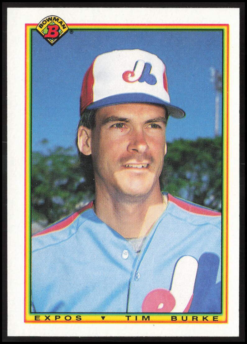 1990 Bowman #103 Tim Burke Montreal Expos Baseball Card