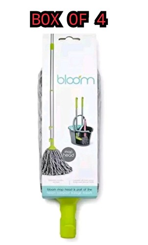 BOX MIT 4 x Bloom-Mop Kopf-Grün Haus Büro Küche Lager Reinigung Wischen - Bild 6 von 8