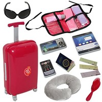 Doll Travel Suitcase With Accessories - Travel Set For 18 Inch Dolls With Tra... Doll Travel Suitcase With Accessories - Travel Set For 18 Inch Dolls With Tra...