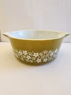 Vintage Pyrex Spring Blossom Green 2 1/2 Qt. Casserole Dish