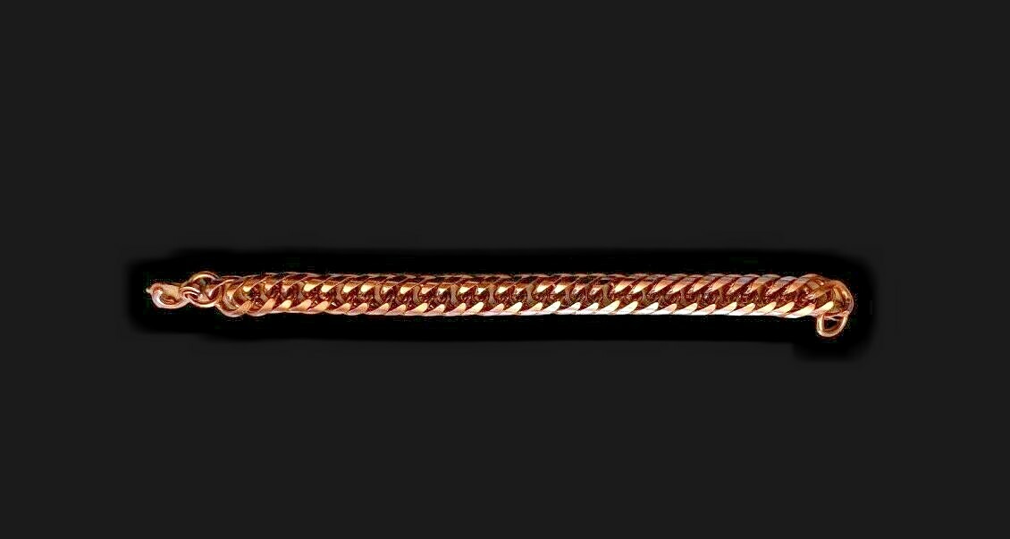 Solid Copper Herringbone Chain Bracelet /Unisex - image 2