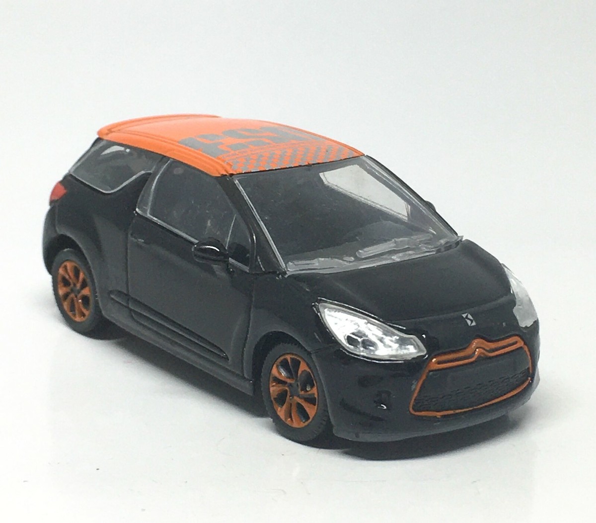 Norev Citroen DS3 Black - Orange Roof - Silver Letters 1/64 (3