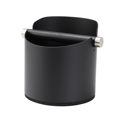 Coffee Grounds Knock Box W/Knock Bar Espresso Dump Bin Anti-slip Stainless Steel