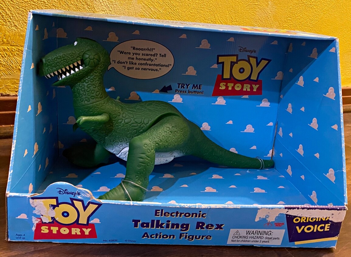 1996 Thinkway Toys Disney Pixar Toy Story Talking Rex Dinosaur