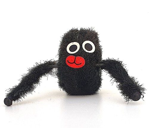 Jouet Mécanique Ancien – Tête Plate Noire Roulante Sauteuse "Spring Devil"