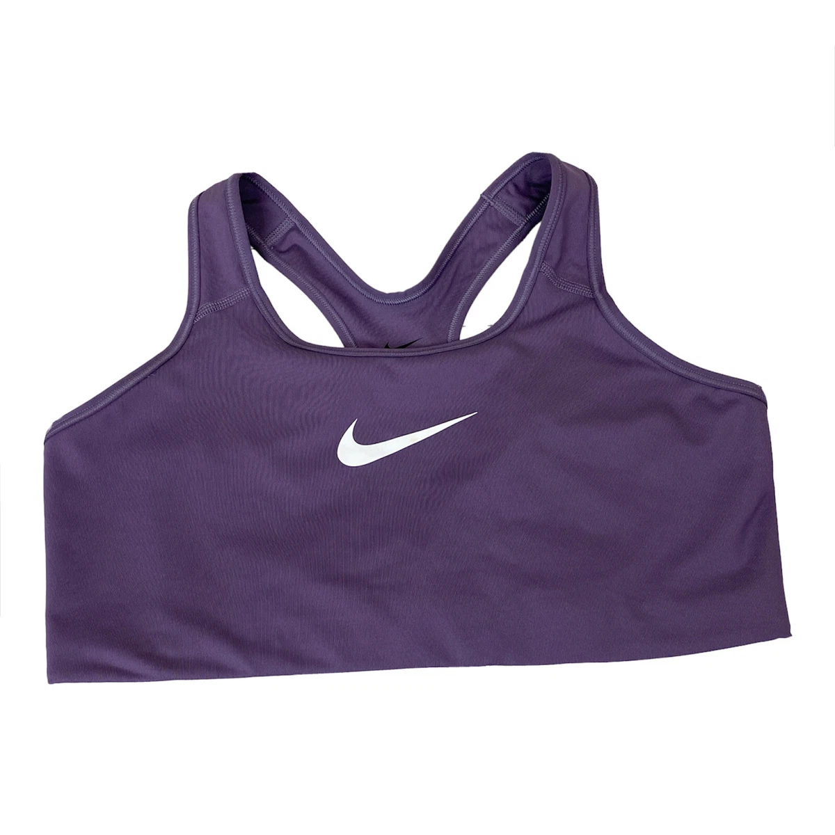 Nike Plus Size Dri-FIT Sports Bra Medium-Support Purple White Logo New $30