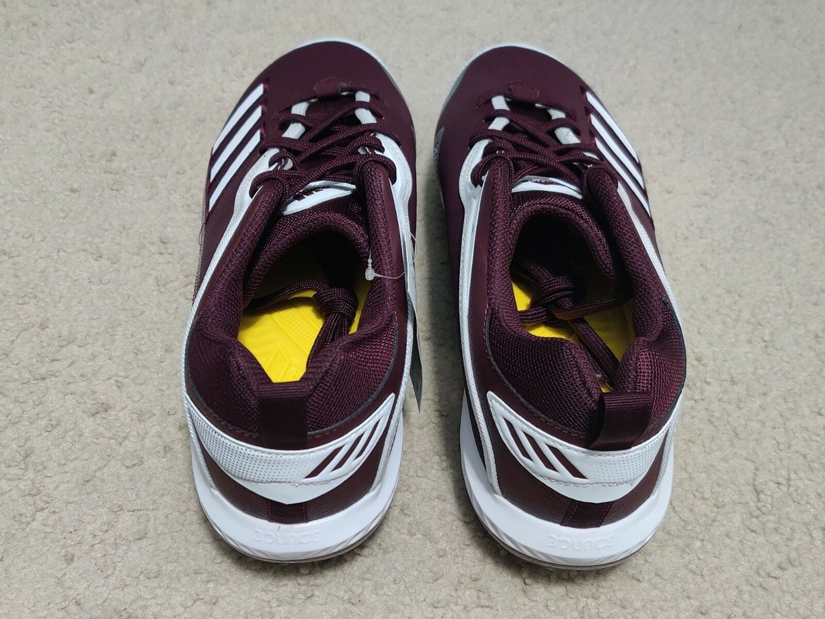 Adidas Icon 6 Bounce Maroon/White Metal Baseball Cleats  display picture 1