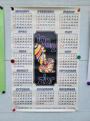 ZBR Publications, Inc 1982 Calendar Poster 35