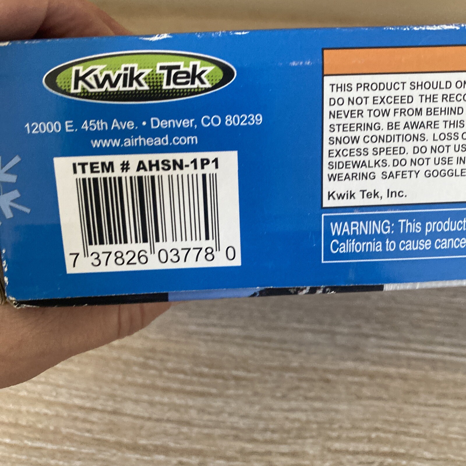 Airhead Snow Shoe Inflatable Infant Children Sled Heavy Duty PVC  New Kwik Tek