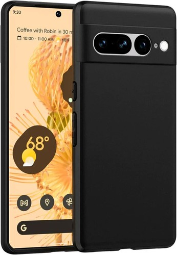 Matte Black Case For Google Pixel 7 TPU Silicone Back Protective Cover - Afbeelding 1 van 1