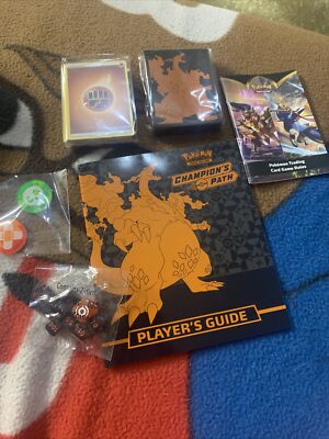 Pokemon Champions path ETB Contents, Dice, Chips, Energies, Sleeves, Two Books
