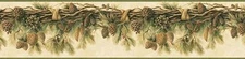 Pine Cone Swag Rustic Lodge Easy Walls Wallpaper Border RJ01391 / TLL01391B