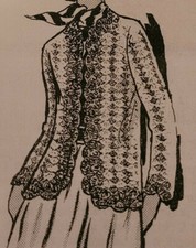693 VINTAGE DESIGN JACKET PATTERN TO CROCHET Reproduction SZ 8-18