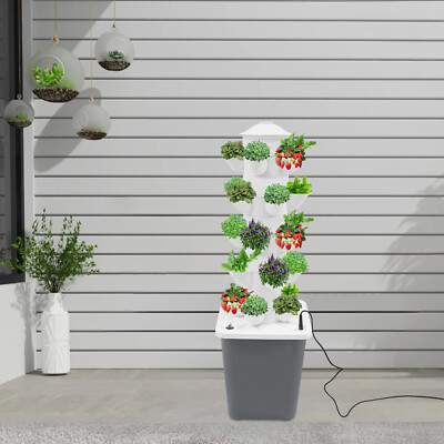 Vertical Hydroponic Garden Tower System 100-240V Home Grow Kit 5 Layer 25 Pots