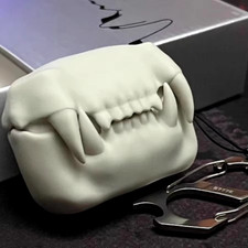 Apple AirPods Case Keychain Tiger Tooth Silicone Protector Shockproof Full Cover