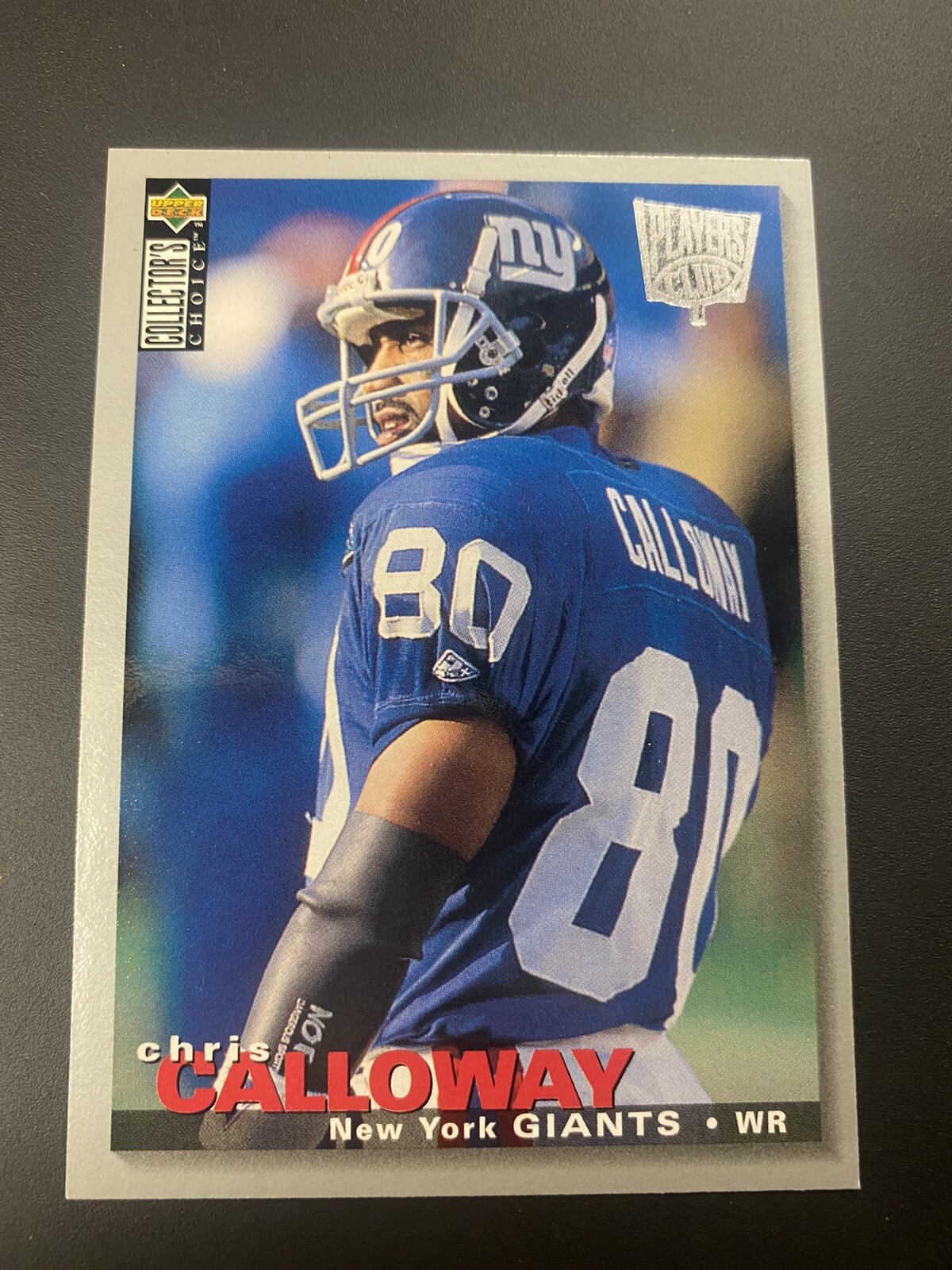 1995 Collector's Choice Player's Club Giants Football Card #95 Chris Calloway