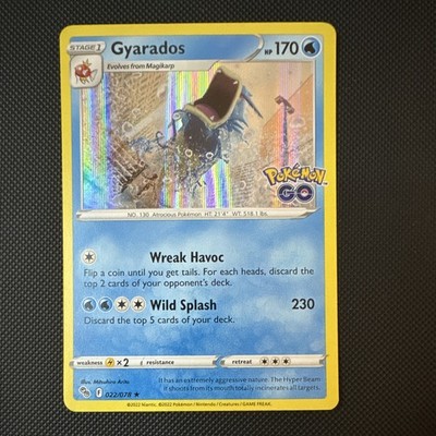 The Pokémon Company Gyarados 022/078 Pokémon GO Holo Rare 170 HP English 2022