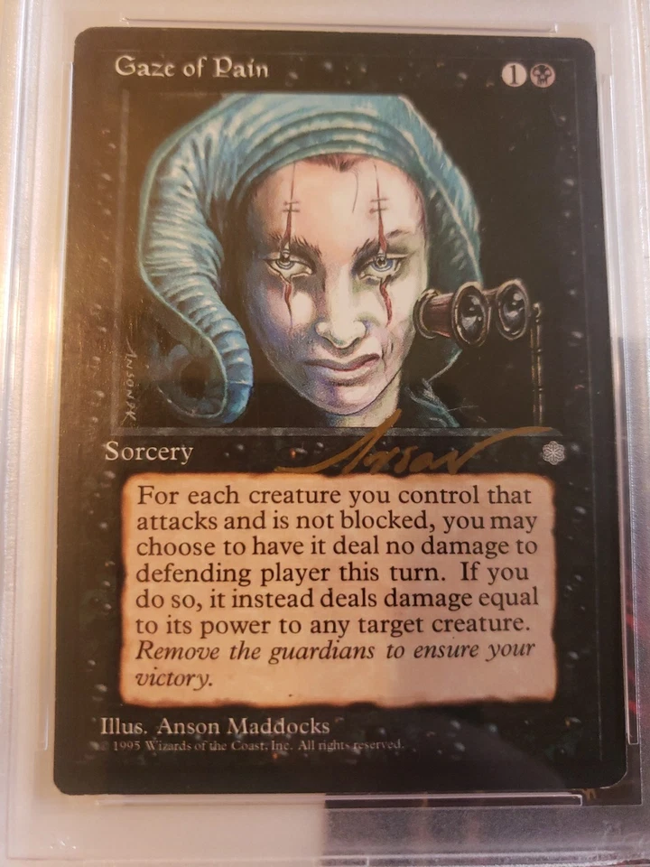 Gaze of Pain Psa DNA Certified Authentic Anson Maddocks MTG Ice Age Autograh - Image 2 of 3