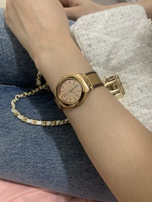 Authentic Swatch Irony Women's Rose Gold Watch | Pink Dial | Mesh Bracelet