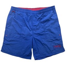 Hook  Tackle Short Men Sz L Retro Swim Trunk Hiking Outdoor Mesh Lined stain