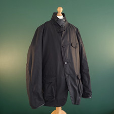 Barbour Beacon Sports Wax Jacket Men's Large Black Leather *Rare Bond Skyfall