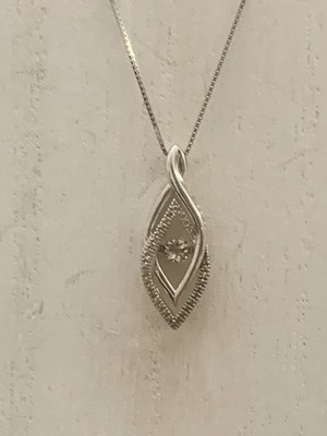 OTC INTERNATIONAL FLOATING DIAMOND PENDANT 925