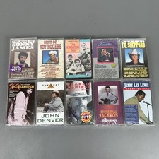 10 Sealed Vintage Country Folk Super Hits Best Of  Greatest Hits Cassette Tapes