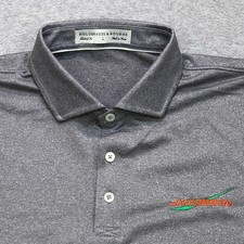 Holderness Bourne Polo Shirt Mens Large Grey Golf Performance Lightweight Logo