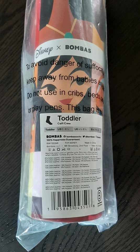 Nuevo Bombas Disney Princesa Niño Pequeño Becerro/Calcetines Crew 6 Pares Talla EE. UU. 5-8.5 Foto 2 de 4